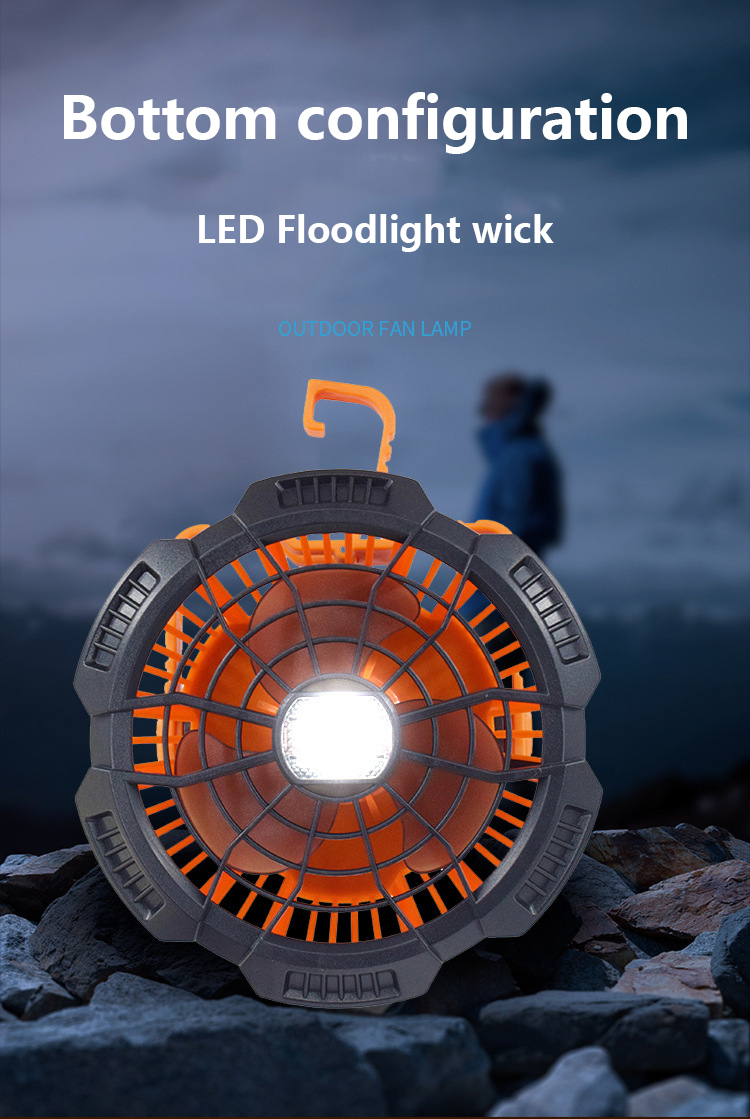 Cheap Goat Tents 5200mAh Camping Fan With LED Light Remote Control USB Rechargeable Camping Adjustable Light Tent Travel Portable Cooler Fan Lamp   